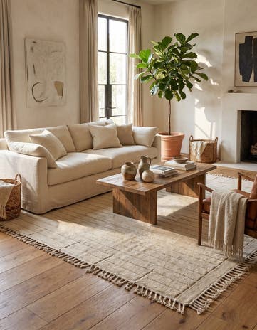 8' 4 x 11' 6 Hand Knotted Moroccan Wool Rug
