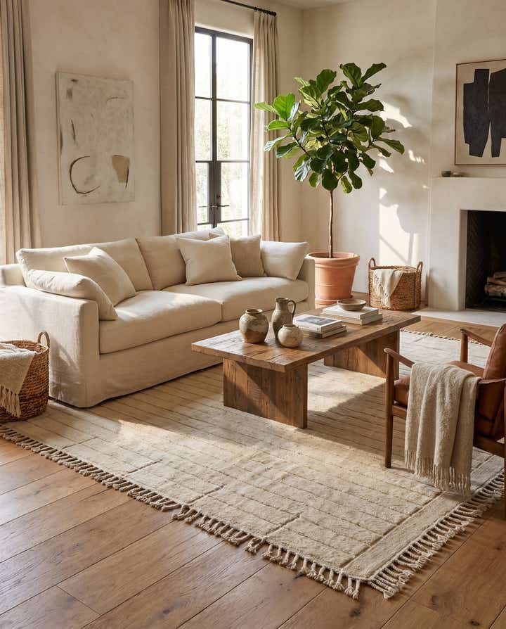 8' 4 x 11' 6 Hand Knotted Moroccan Wool Rug