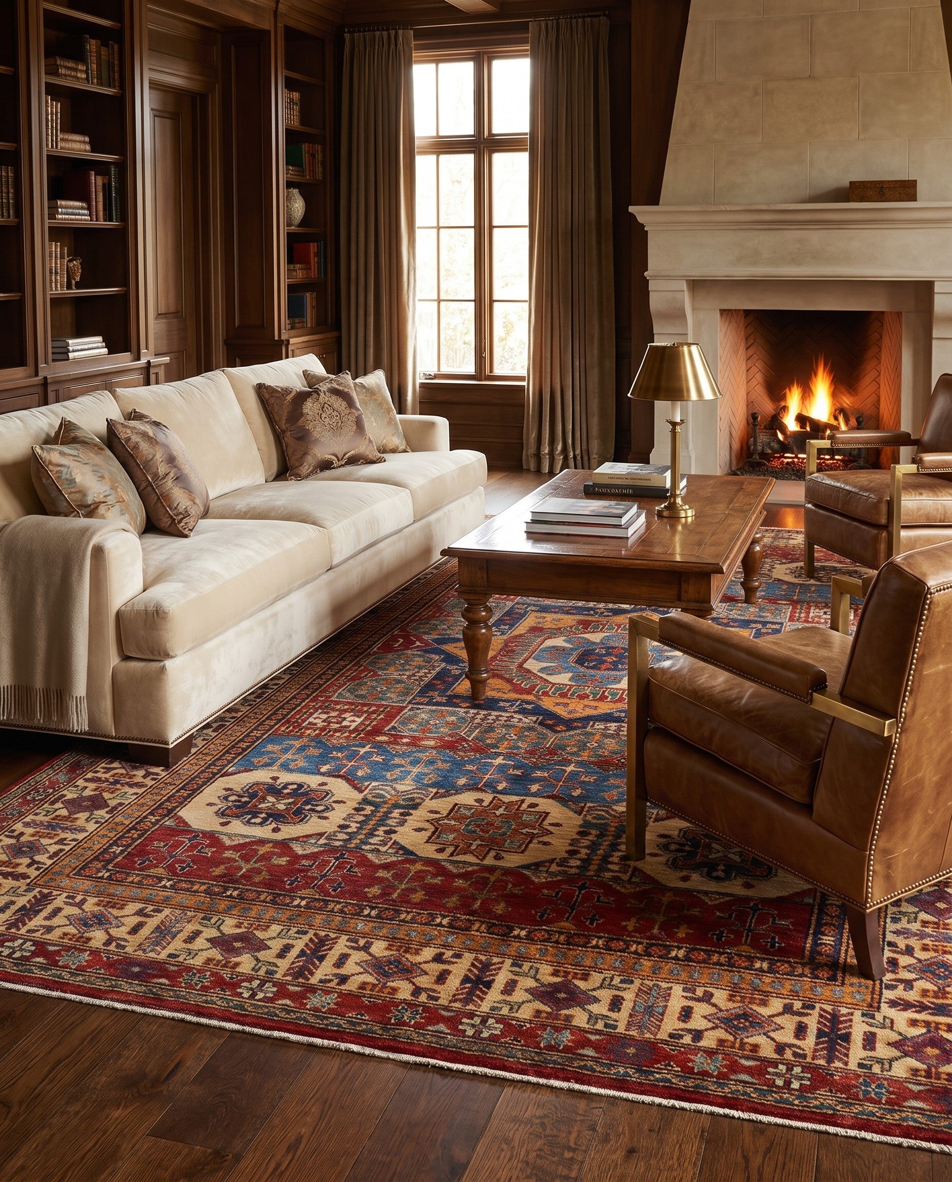 6' x 9' Hand Knotted Mamluk Ziegler Rug