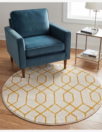 3' x 3' Marilyn Monroe™ Glam Trellis Round Rug