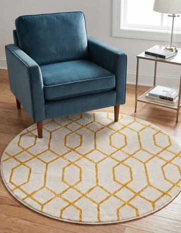 3' x 3' Marilyn Monroe™ Glam Trellis Round Rug