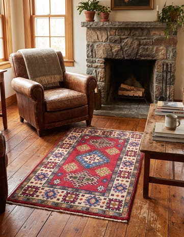 2' 7 x 3' 10 Hand Knotted Kazak Rug