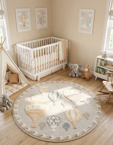 5' x 5' Whimsy Kids Round Rug