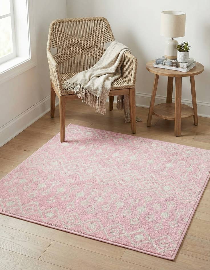 Detail image of 3' x 3' Moroccan Trellis Square Rug