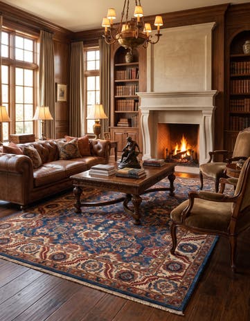 6' 7 x 10' Hand Knotted Heriz Rug
