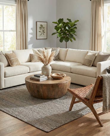  8' x 10'  Hand Braided Jute Rug