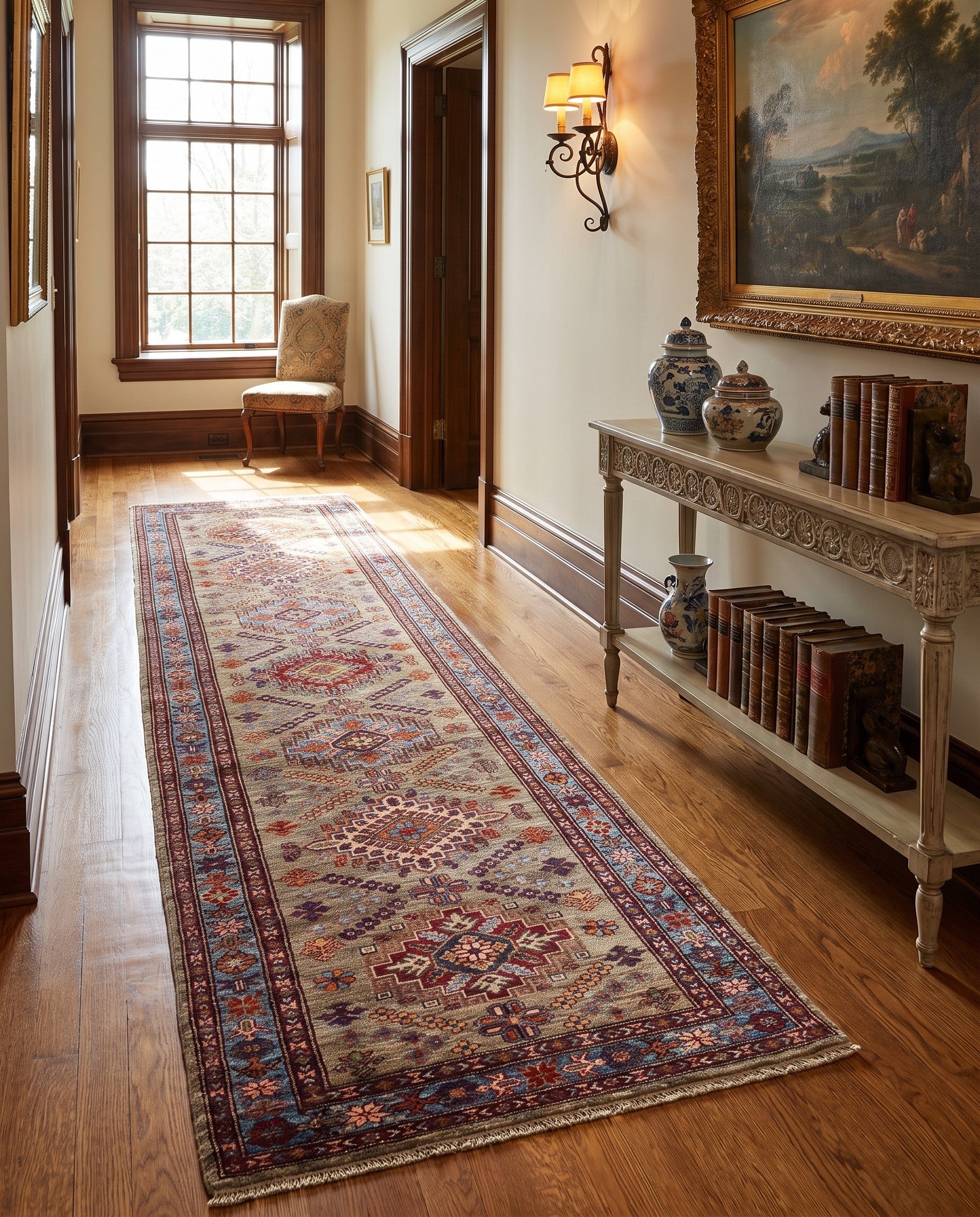 2' 7 x 9' 6 Hand Knotted Kazak Runner Rug
