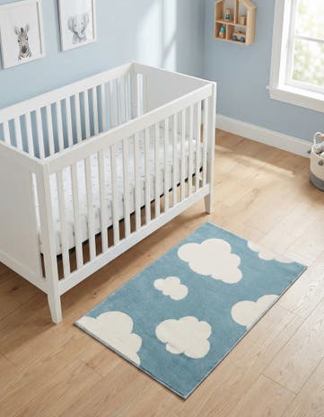 Sky blue Whimsy Kids Rug