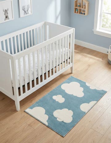 Sky blue Whimsy Kids Rug