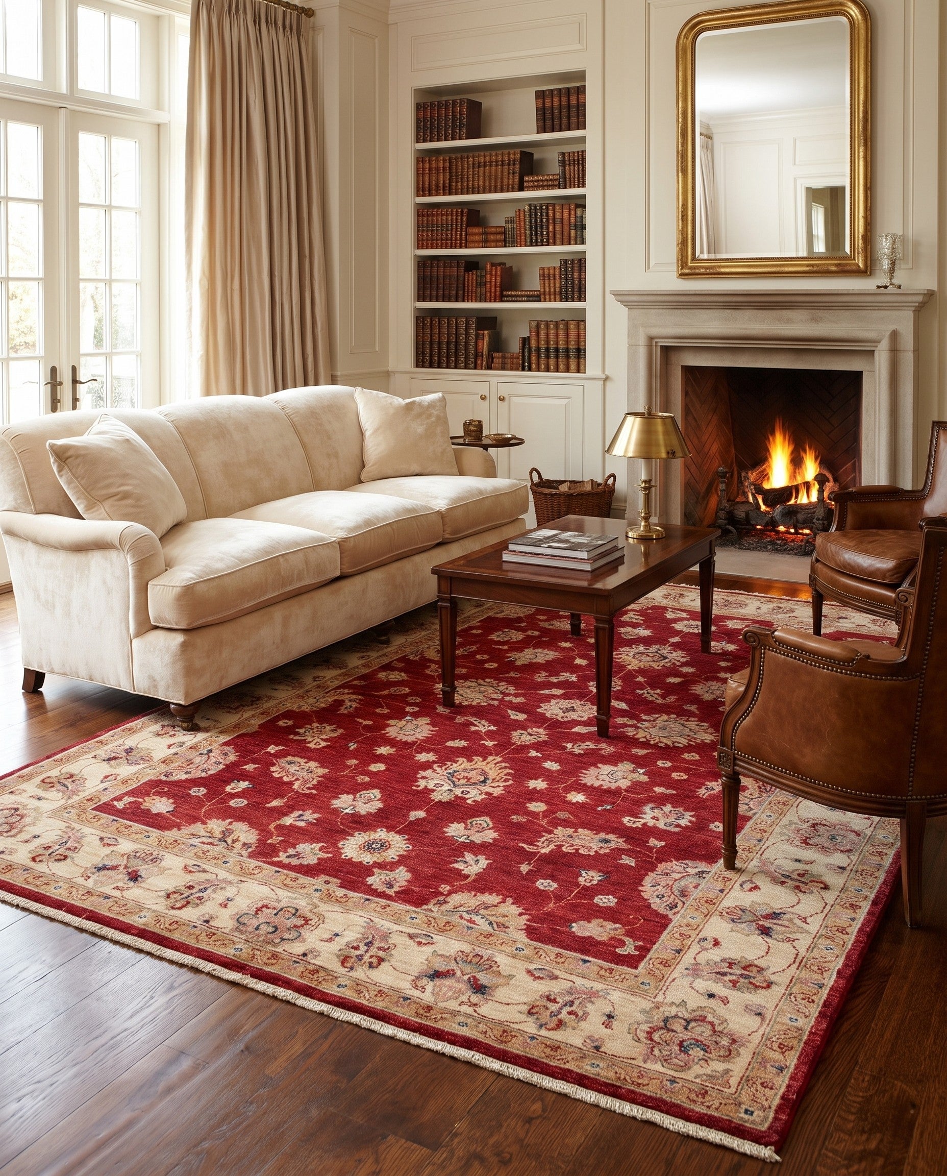 5' 9 x 8' 3 Hand Knotted Ziegler Rug