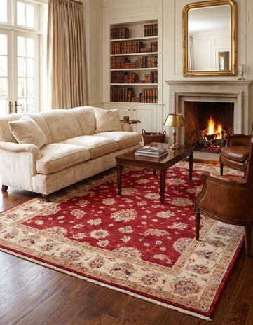 5' 9 x 8' 3 Hand Knotted Ziegler Rug