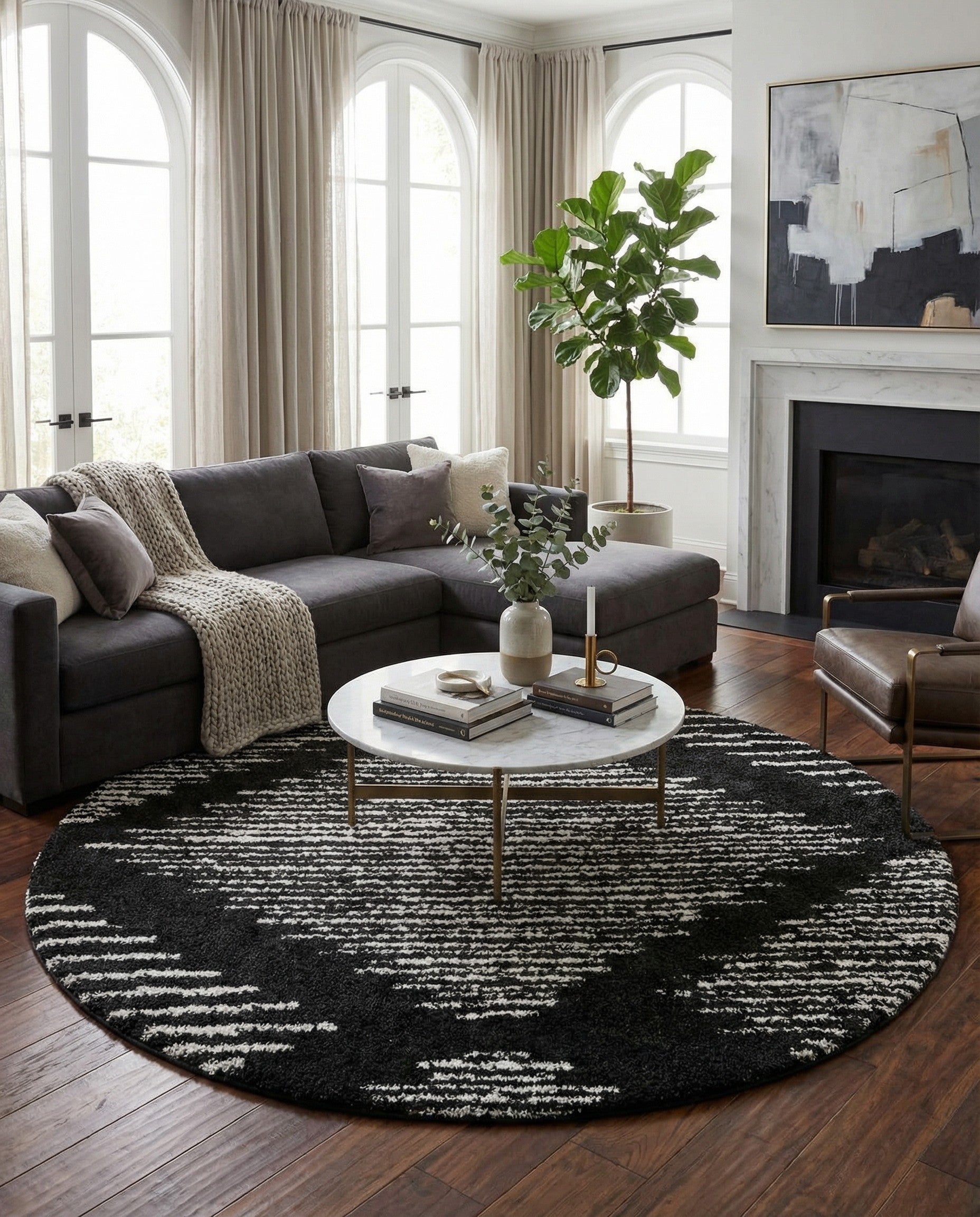10' x 10' Serenity Shag Round Rug