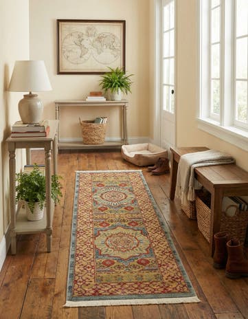 Light Blue Amina Runner Rug