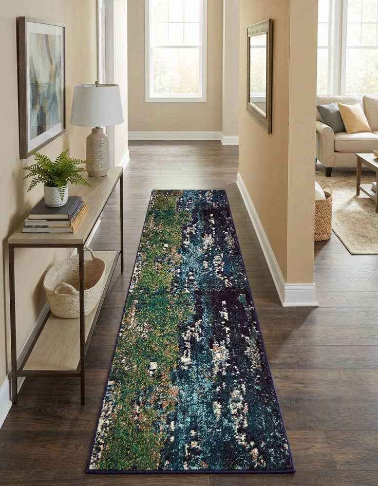 Detail image of 2' 2 x 6' 9 Washable Hyacinth Runner Rug