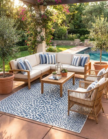 5' 3 x 8' Easy-Clean Jill Zarin Cape Town Indoor / Outdoor Rug