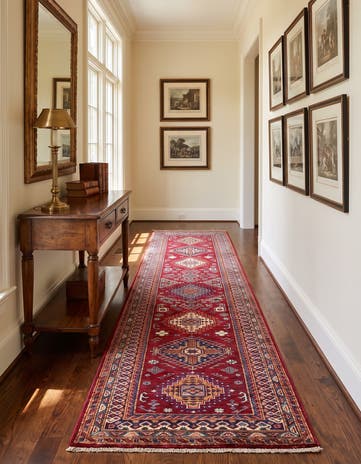 2' 9 x 10' 3 Hand Knotted Kazak Runner Rug