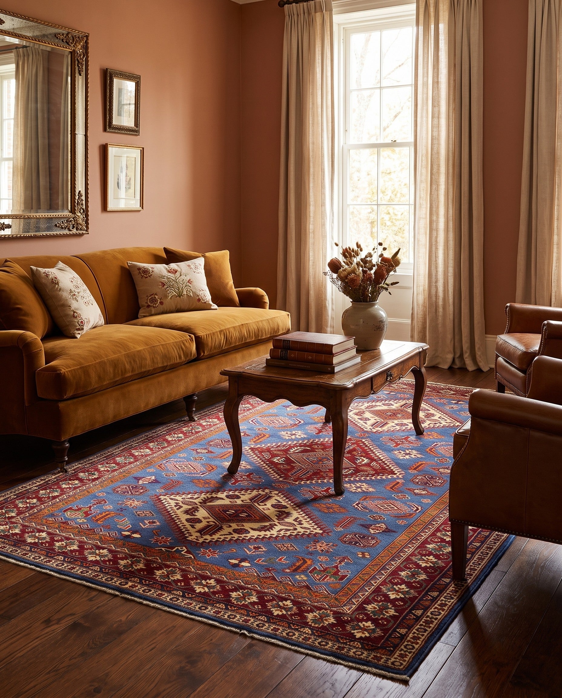 5' 7 x 7' 10 Hand Knotted Shirvan Rug
