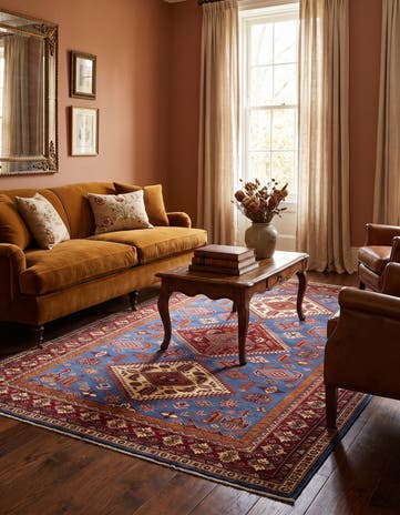 5' 7 x 7' 10 Hand Knotted Shirvan Rug