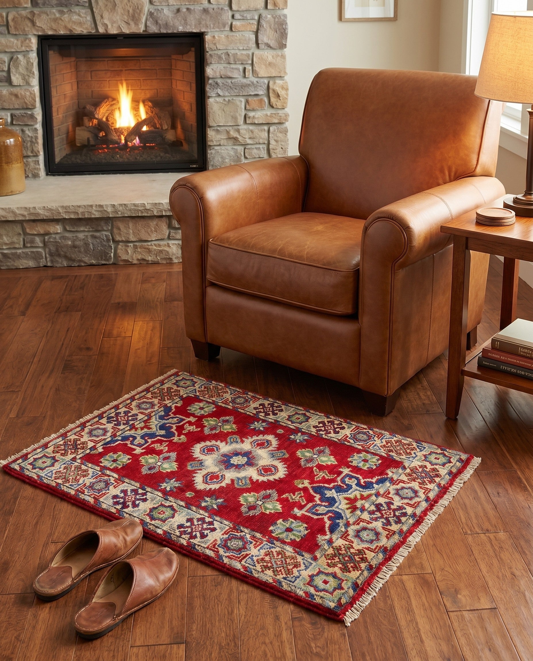 2' x 3' 1 Hand Knotted Kazak Rug