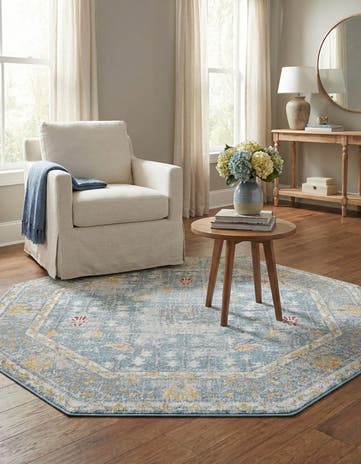 Blue Paragon Octagon Rug