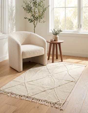 3' 3 x 4' 9 Hand Woven Kilim Modern Wool Rug