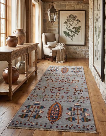 2' 6 x 6' 10 Hand Knotted Kazak Runner Rug