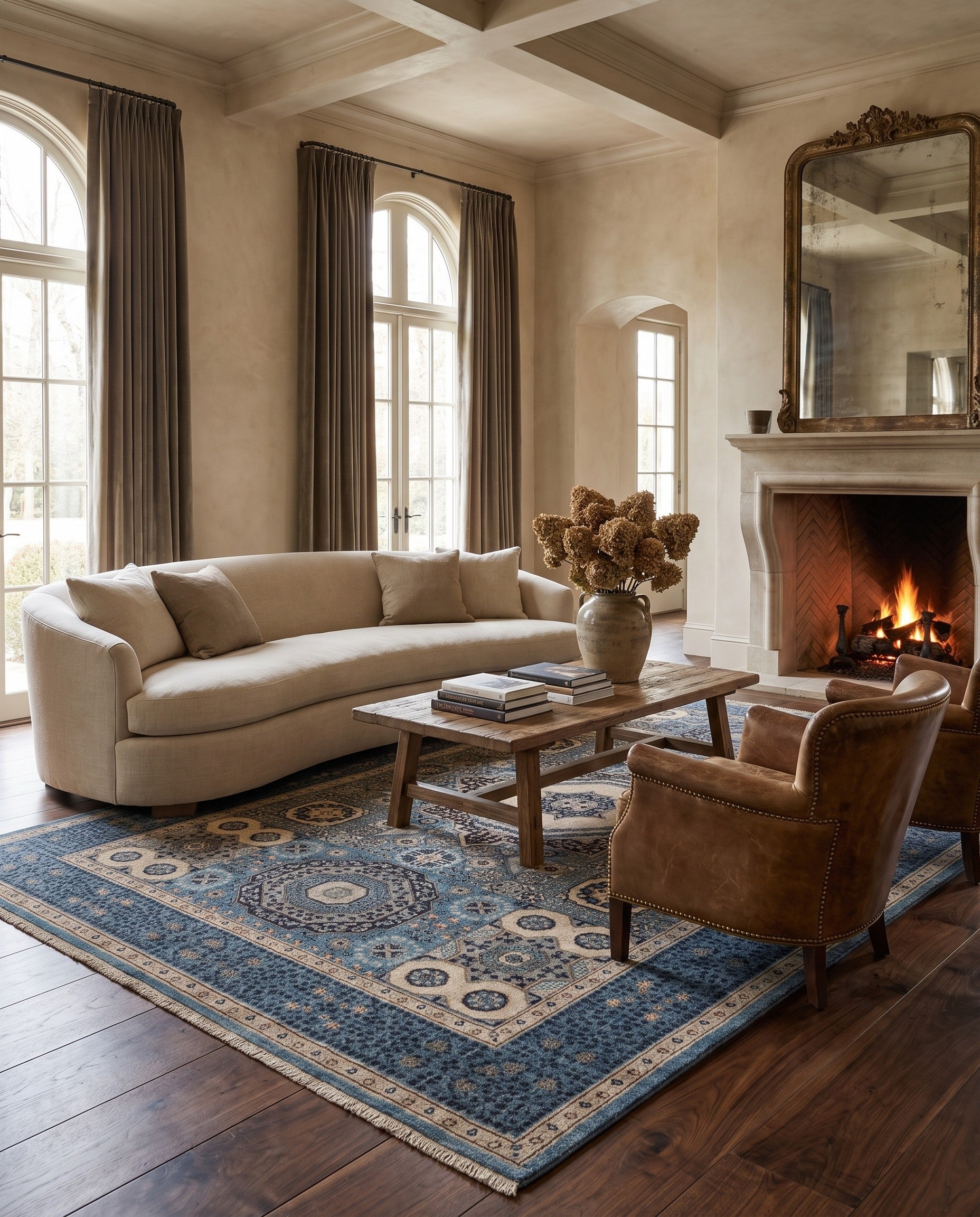 6' 1 x 8' 10 Hand Knotted Mamluk Ziegler Rug