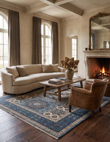 6' 1 x 8' 10 Hand Knotted Mamluk Ziegler Rug