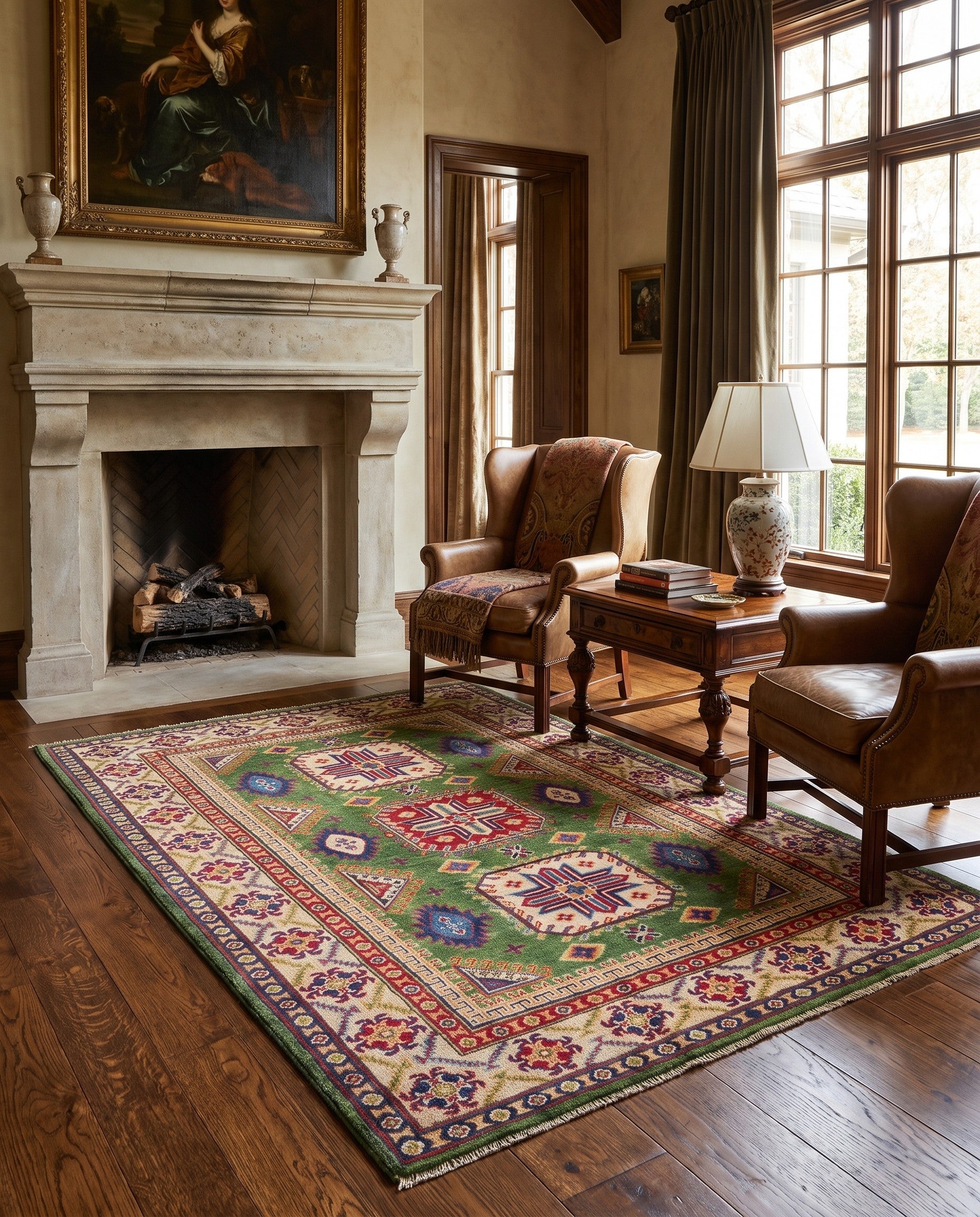 120cm x 185cm Hand Knotted Kazak Rug