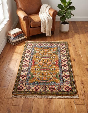 2' x 2' 10 Hand Knotted Kazak Rug