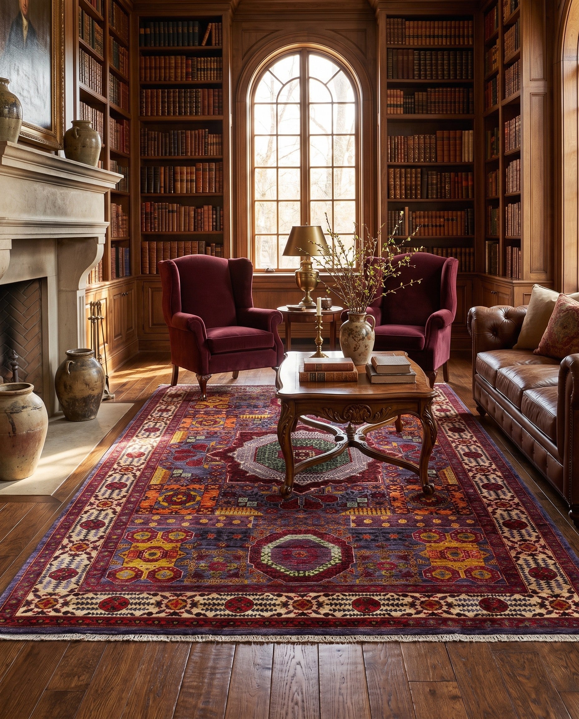 6' 3 x 8' 11 Hand Knotted Mamluk Ziegler Rug