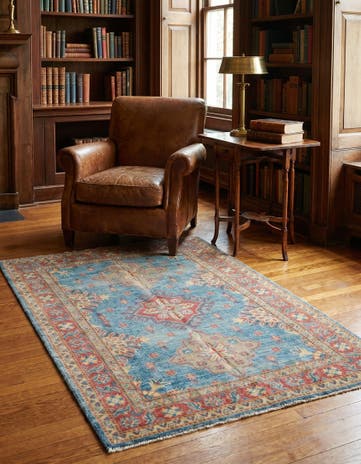 3' 3 x 4' 8 Hand Knotted Oushak Wool Rug