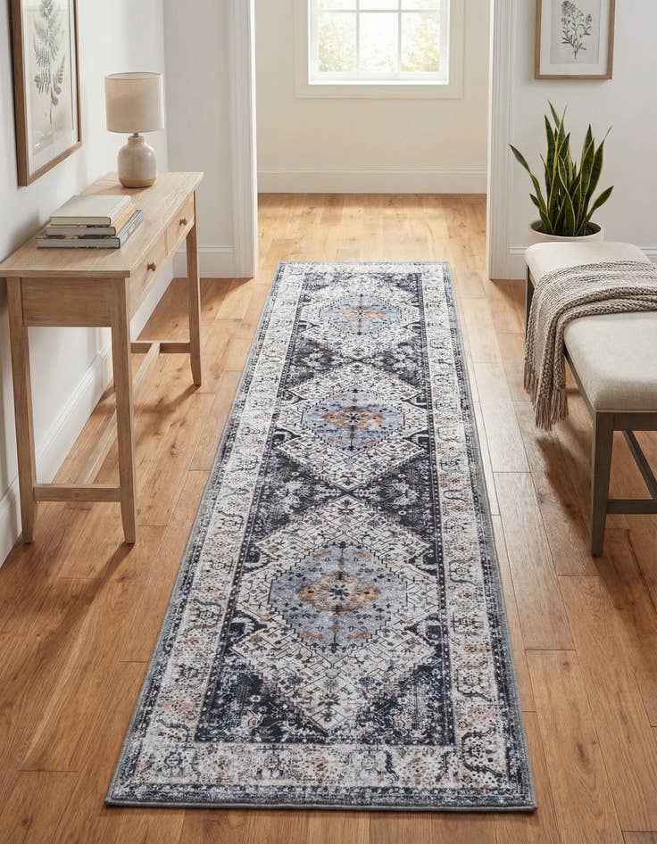 Detail image of 2' x 8' Washable Yara Runner Rug