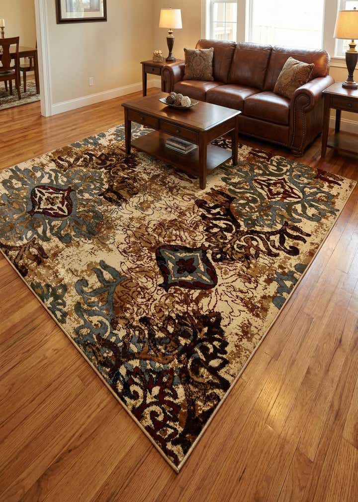 7' 10 x 7' 10 Coffee Shop Square Rug