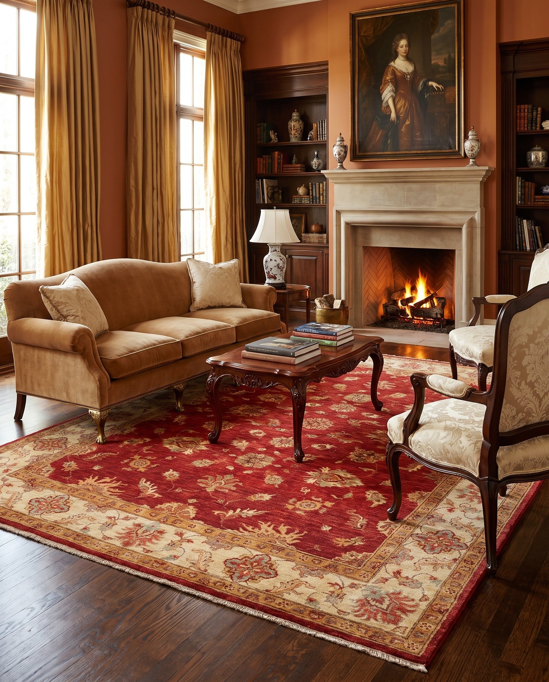 5' 9 x 7' 10 Hand Knotted Ziegler Rug
