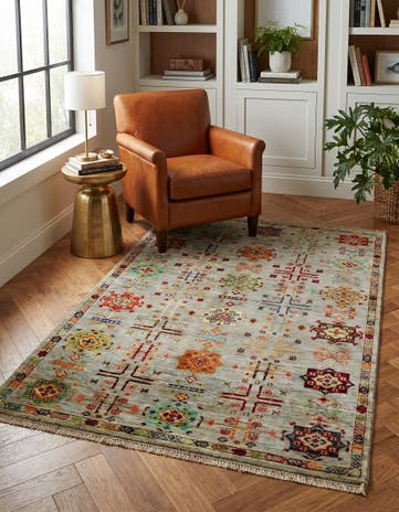 4' x 6' 2 Hand Knotted Ariana Ziegler Rug
