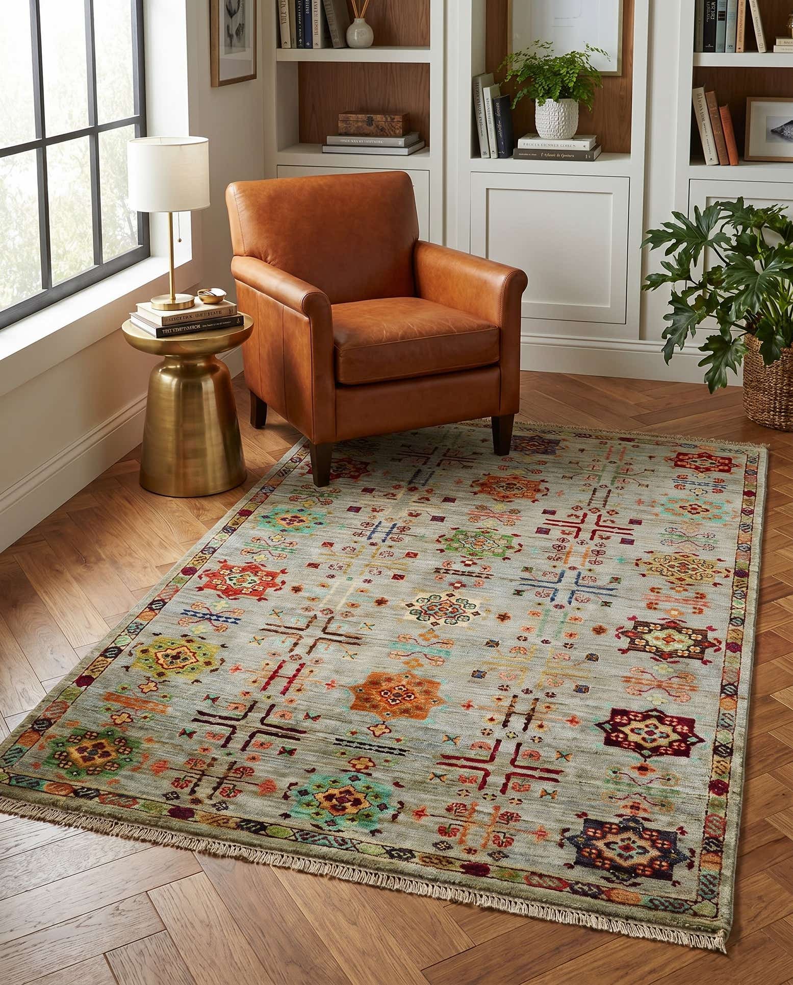 4' x 6' 2 Hand Knotted Ariana Ziegler Rug