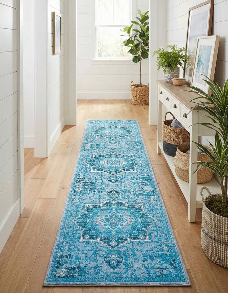 Detail image of 2' 7 x 12' Washable Francesca Runner Rug