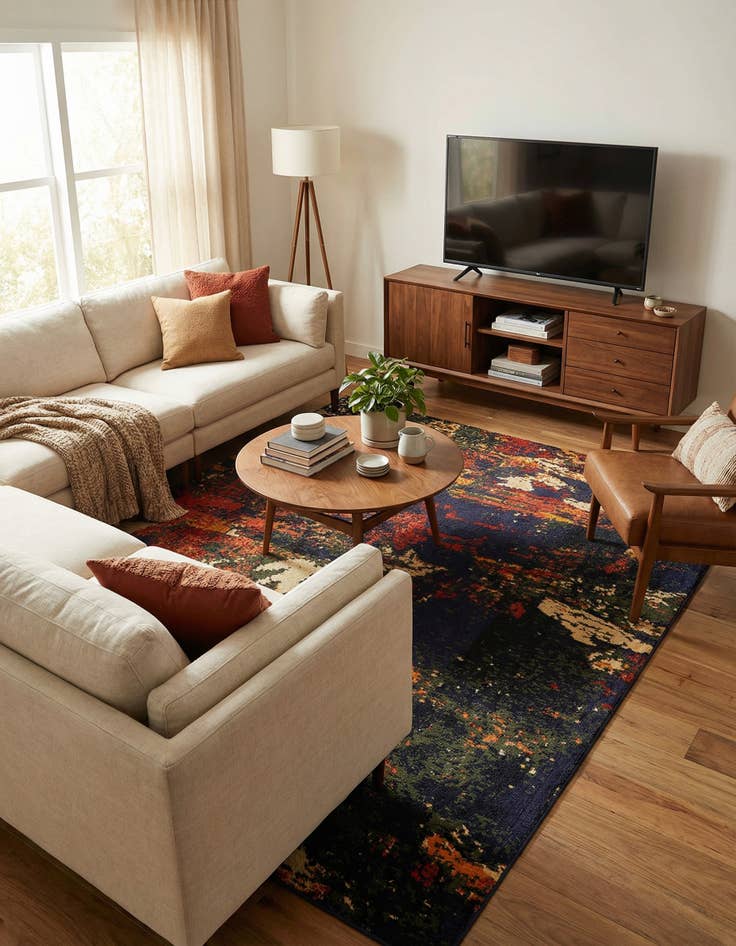 Detail image of 9' x 12'  Washable Haerfest Rug