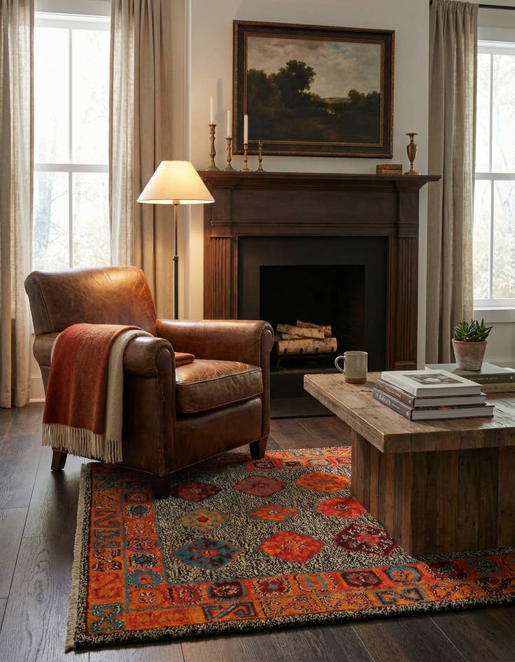 Detail image of 3' 3 x 5' 2 Hand Woven Balouch Wool Rug