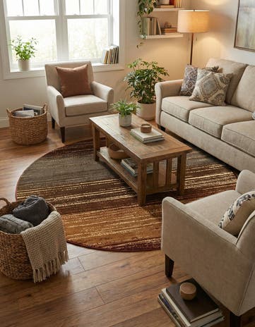6' x 6' Cafe Round Rug