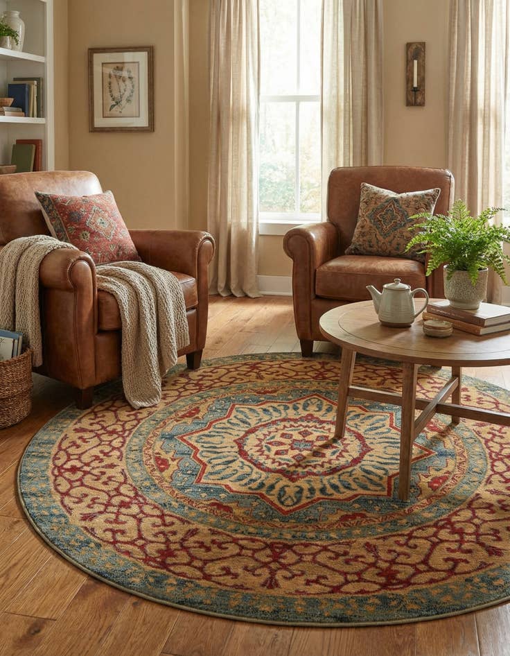 Detail image of 6' x 6' Mamluk Round Rug