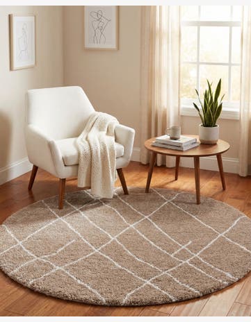 6' x 6' Soft Touch Shag Round Rug