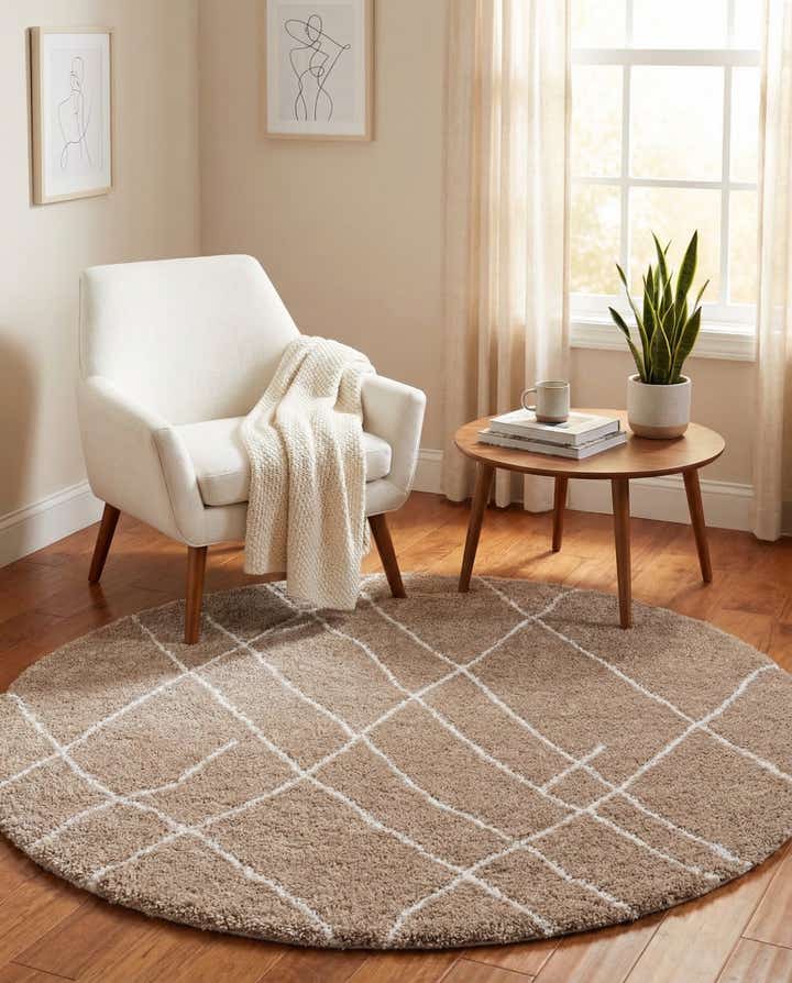 6' x 6' Soft Touch Shag Round Rug