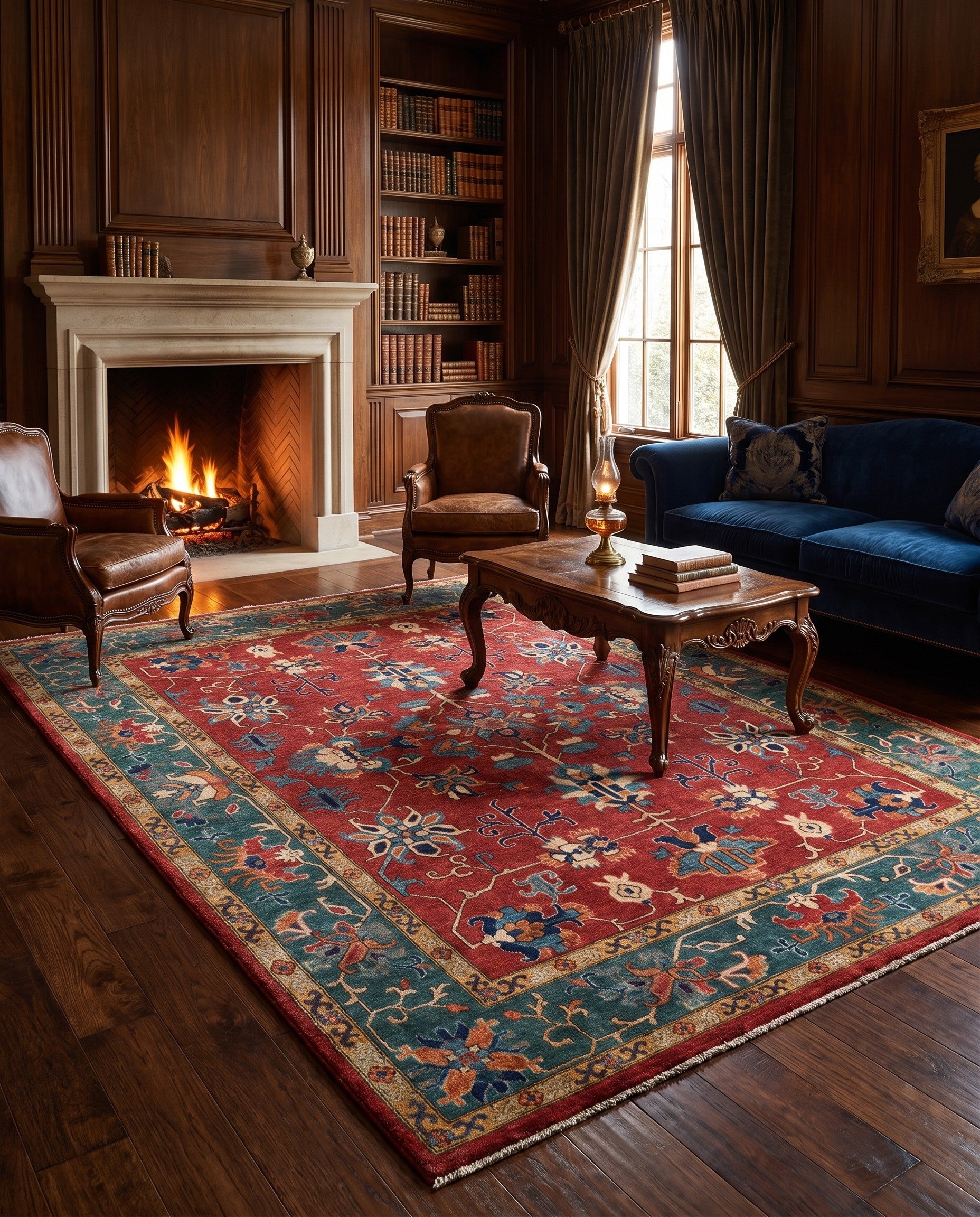 8' 2 x 9' 9 Hand Knotted Heriz Rug