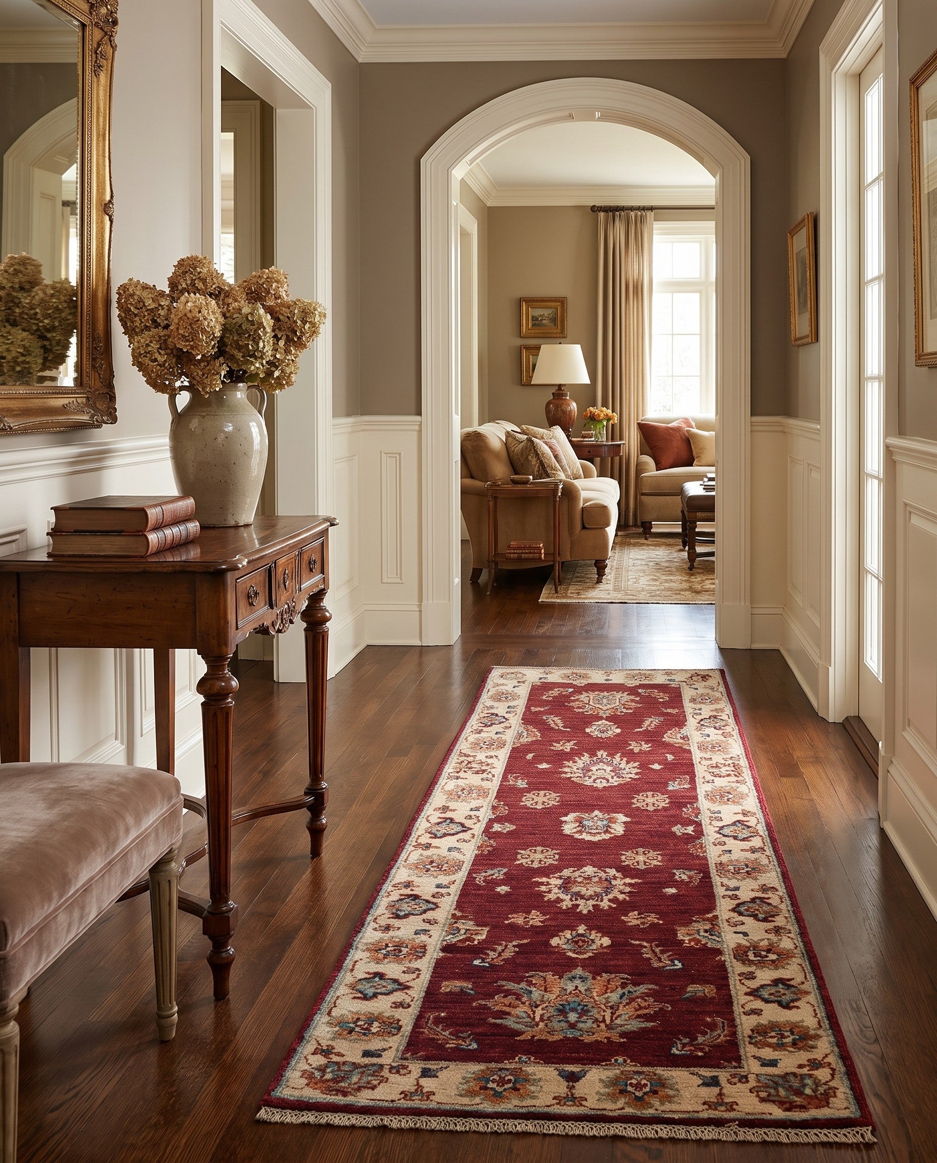 2' 1 x 6' 4 Hand Knotted Ziegler Runner Rug