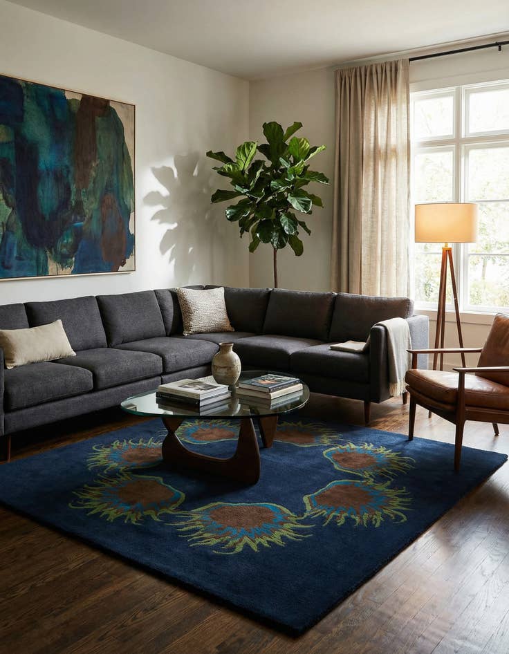 Detail image of 7' 7 x 7' 7 Luna Square Rug