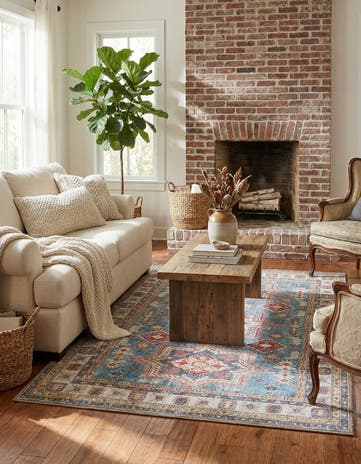 3' 6 x 5' 6 Washable Timeless Rug