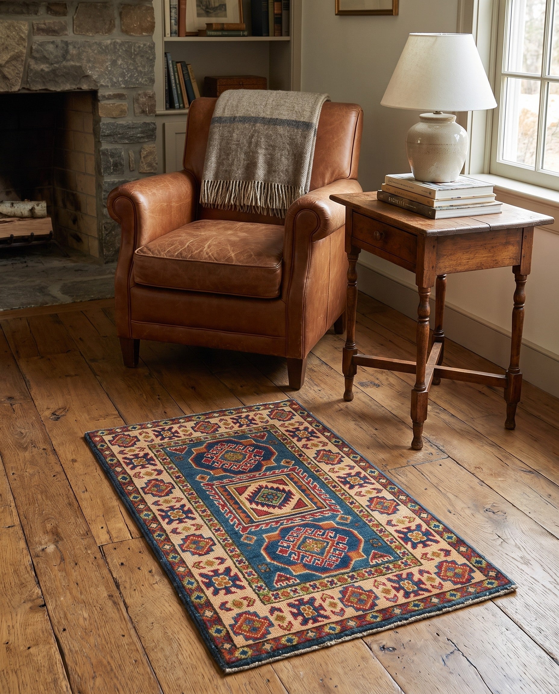 1' 11 x 2' 11 Hand Knotted Kazak Rug