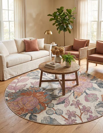 185cm x 185cm Blossom Round Rug